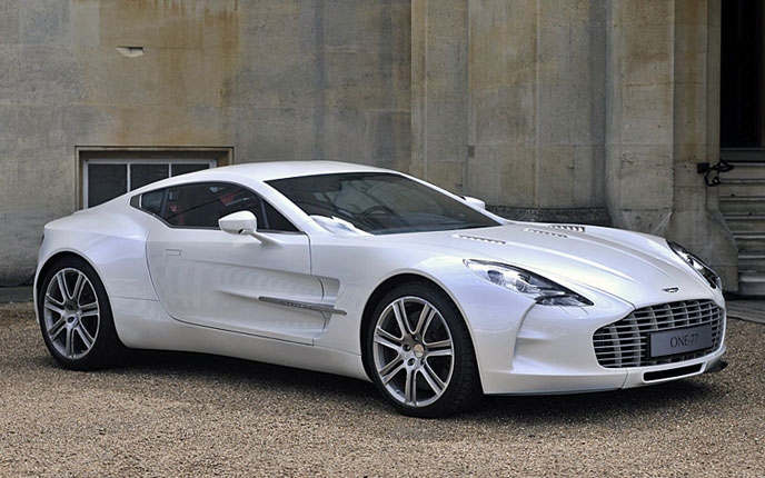 Aston Martin One-77 in white