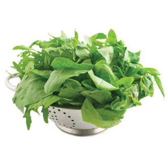 Spinach and other green vegetables